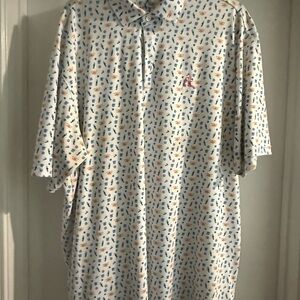 Rhoback Mens Polo with Vegas Pattern